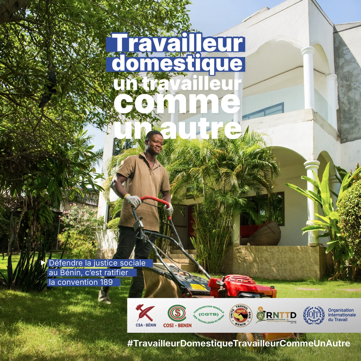 Visuel officiel de la campagne en faveur de la ratification de la Convention 189